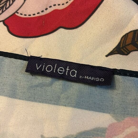 Violet by Mango Floral Tassel Scarf Wrap - Picture 8 of 8